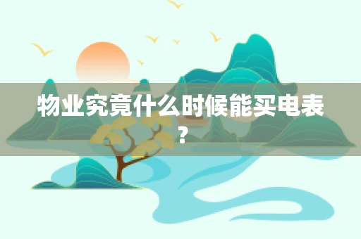 物业究竟什么时候能买电表？